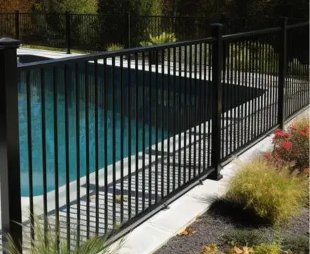 Newly replaced aluminium pool fence in Jimboomba