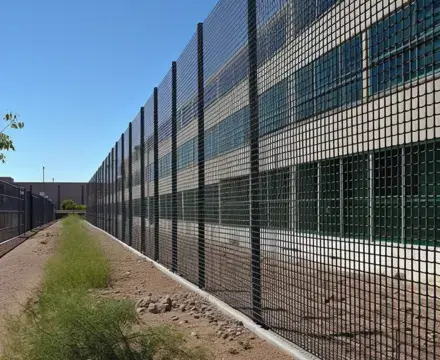 Newly installed school commercial fence in Jimboomba