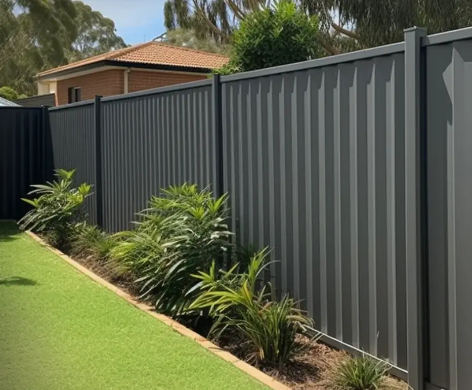 Gray Colorbond fence in Jimboomba