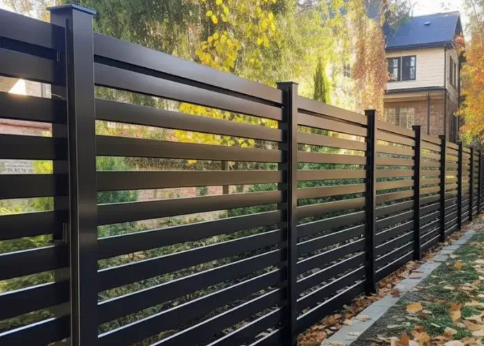 A slat aluminium fence for a huge property in Jimboomba